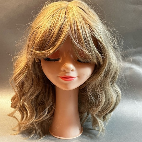 Fashion Blonde Spiral Curl Bang Wig - Picture 1 of 5